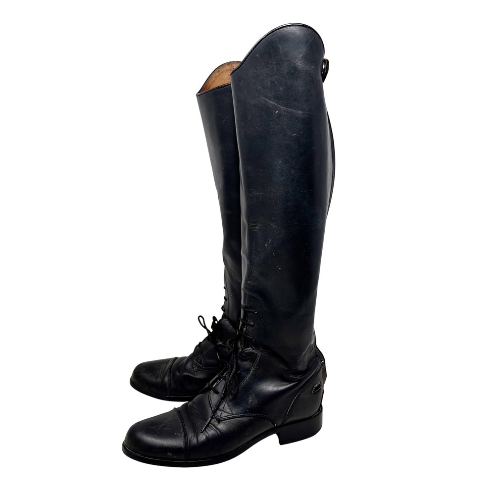 Ariat Black Leather Tall Riding Field Zip Boots Size 7B Reg‎ Calf 10005950